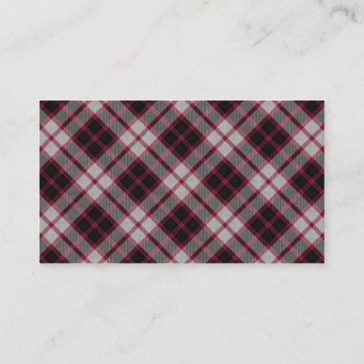 Scottish Clan MacPherson Tartan Pset Visitekaartje (Achterkant)