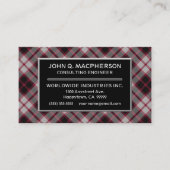 Scottish Clan MacPherson Tartan Pset Visitekaartje (Voorkant)