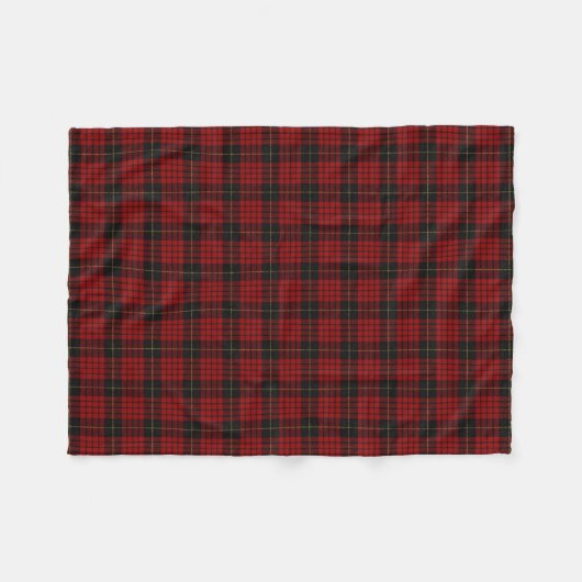 Scottish Clan MacQueen Classic Tartan Fleece Deken (Voorkant (Horizontaal))