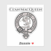 Scottish Clan MacQueen Crest Badge Sticker (Vel)