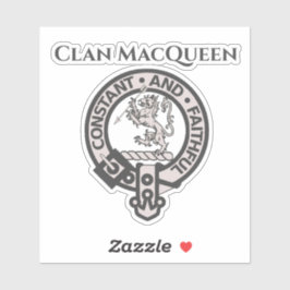 Scottish Clan MacQueen Crest Badge Sticker