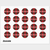 Scottish Clan MacQueen Tartan Pset Ronde Sticker (Vel)