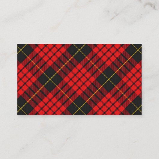 Scottish Clan MacQueen Tartan Pset Visitekaartje (Achterkant)