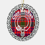 Scottish Clan MacRae Tartan en Crest Keramisch Ornament (Links)