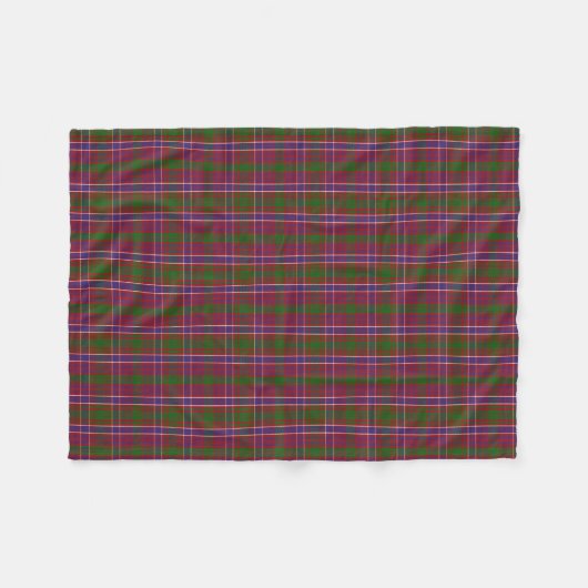 Scottish Clan MacRae Tartan Pset Fleece Deken (Voorkant (Horizontaal))