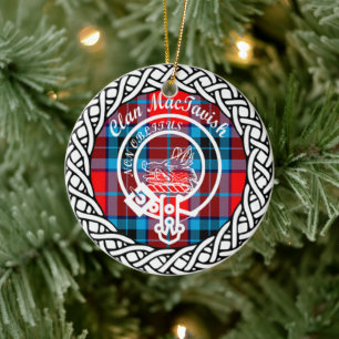 Scottish Clan MacTavish Tartan en Crest Keramisch Ornament