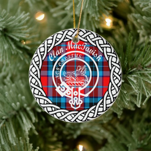 Scottish Clan MacTavish Tartan en Crest Keramisch Ornament (Boom)