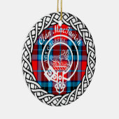 Scottish Clan MacTavish Tartan en Crest Keramisch Ornament (Rechts)