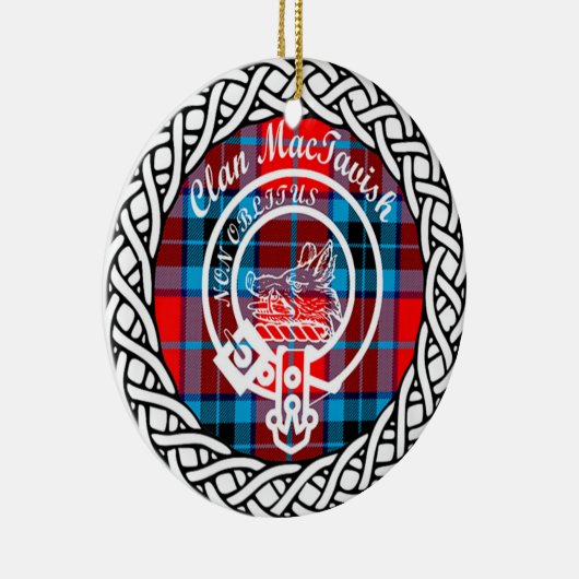 Scottish Clan MacTavish Tartan en Crest Keramisch Ornament (Rechts)
