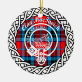 Scottish Clan MacTavish Tartan en Crest Keramisch Ornament (Voorkant)