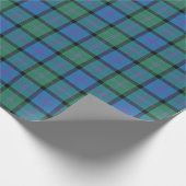 Scottish Clan MacThomas Blue en Green Tartan Cadeaupapier (Hoek)