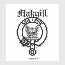 Scottish Clan Makgill Crest Badge Large Sticker