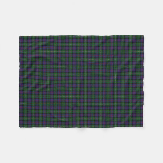 Scottish Clan Malcolm Classic Tartan Fleece Deken (Voorkant (Horizontaal))