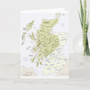 Scottish Clan Map of Scotland Kaart