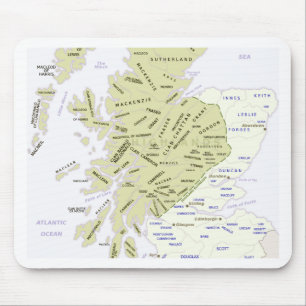 Scottish Clan Map of Scotland Muismat