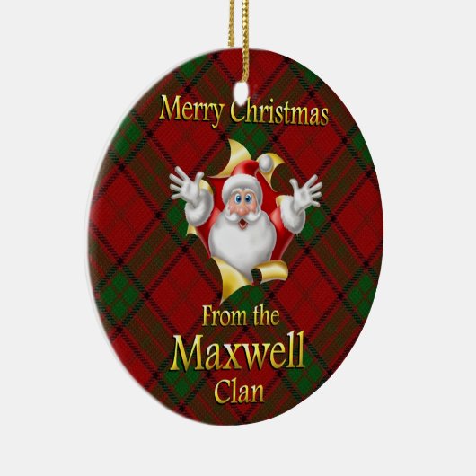Scottish Clan Maxwell kerstornament Keramisch Ornament (Rechts)