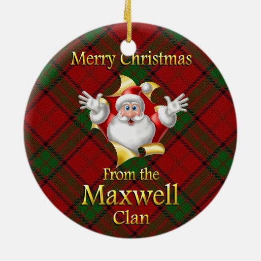 Scottish Clan Maxwell kerstornament Keramisch Ornament (Achterkant)