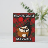 Scottish Clan Maxwell Tartan Briefkaart (Staand voorkant)