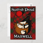 Scottish Clan Maxwell Tartan Briefkaart (Voorkant / Achterkant)