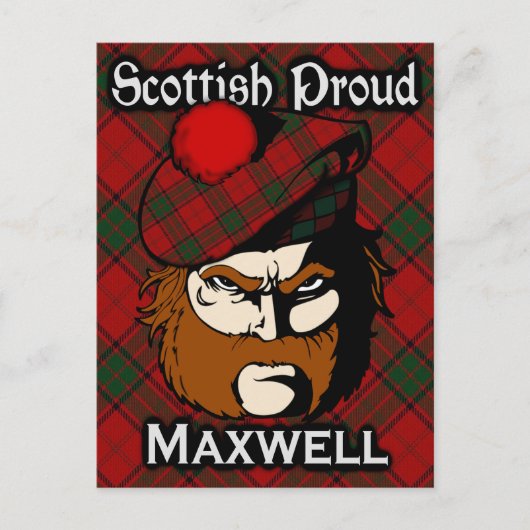 Scottish Clan Maxwell Tartan Briefkaart (Voorkant)