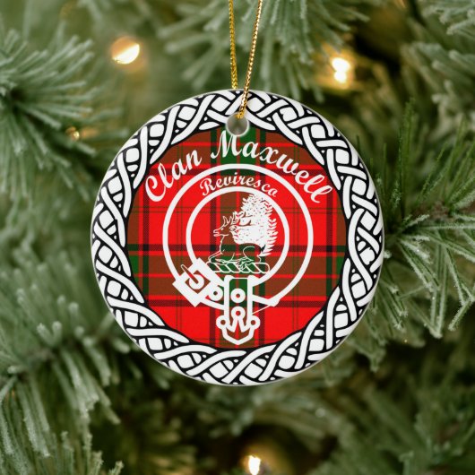 Scottish Clan Maxwell Tartan en Crest Keramisch Ornament (Boom)