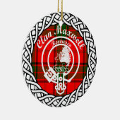 Scottish Clan Maxwell Tartan en Crest Keramisch Ornament (Rechts)