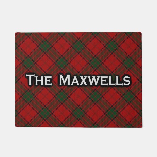 Scottish Clan Maxwell Tartan Welkom Mat (Voorkant)
