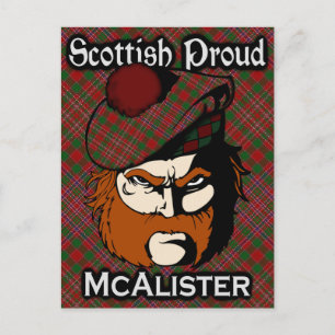 Scottish Clan McAlister Tartan Briefkaart
