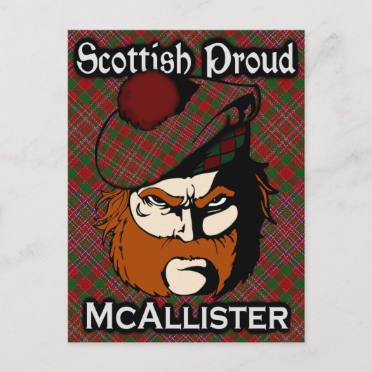 Scottish Clan McAllister Tartan Briefkaart (Voorkant)