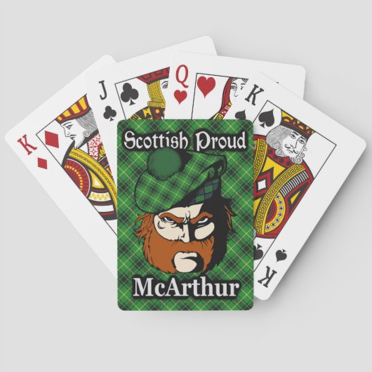 Scottish Clan McArthur Tartan Deck Speelkaarten (Achterkant)