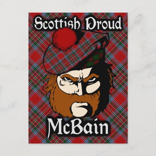 Scottish Clan McBain MacBain Tartan Briefkaart (Voorkant)