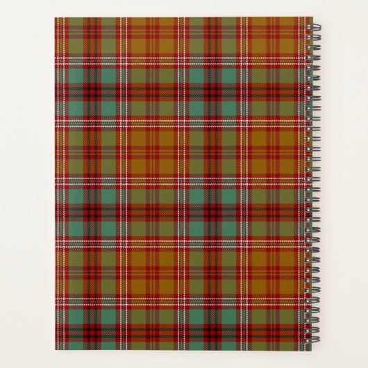 Scottish Clan McCall Tartan Pset Planner (Achterkant)