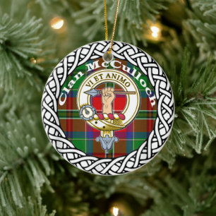 Scottish Clan McCulloch Tartan en Crest Keramisch Ornament
