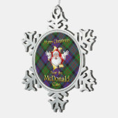 Scottish Clan McDonald Kerstornament Tin Sneeuwvlok Ornament (Rechts)