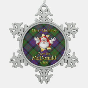 Scottish Clan McDonald Kerstornament Tin Sneeuwvlok Ornament