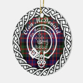 Scottish Clan McDonald Tartan en Crest Keramisch Ornament (Links)