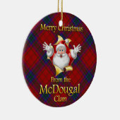 Scottish Clan McDougal kerstversiering Keramisch Ornament (Rechts)