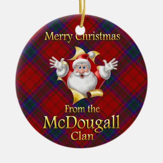 Scottish Clan McDougall-kerstversiering Keramisch Ornament (Voorkant)