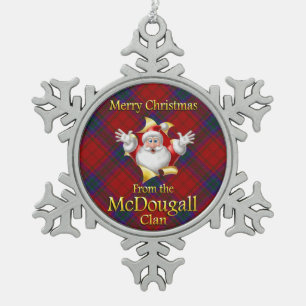 Scottish Clan McDougall-kerstversiering Tin Sneeuwvlok Ornament