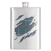 Scottish Clan McDowell MacDowall Tartan Flacon (Voorkant)
