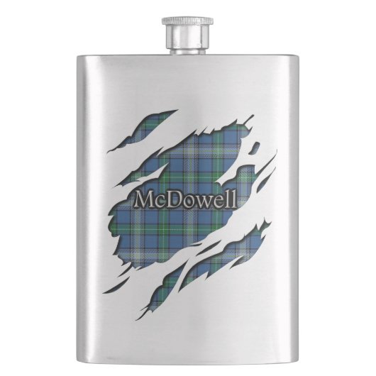 Scottish Clan McDowell MacDowall Tartan Flacon (Voorkant)