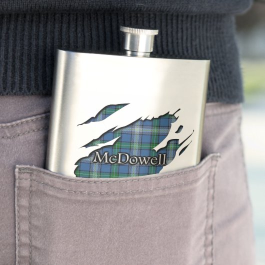 Scottish Clan McDowell MacDowall Tartan Flacon (Voorbeeld)