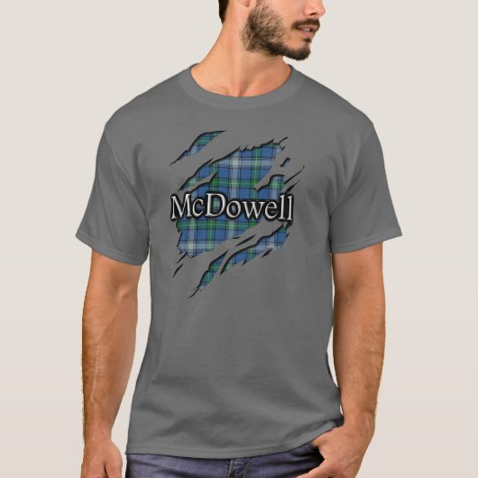 Scottish Clan McDowell MacDowall Tartan Spirit T-shirt (Voorkant)