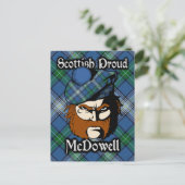 Scottish Clan McDowell Tartan Briefkaart (Staand voorkant)