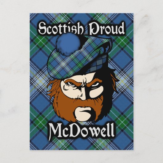 Scottish Clan McDowell Tartan Briefkaart (Voorkant)