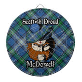 Scottish Clan McDowell Tartan Dartboard Dartbord (Voorkant)