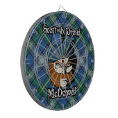 Scottish Clan McDowell Tartan Dartboard Dartbord (Voorkant Links)