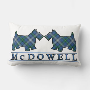 Scottish Clan McDowell Tartan Scottie Dogs Kussen