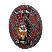Scottish Clan McFarland Tartan Dartboard Dartbord (Voorkant Rechts)