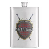 Scottish Clan McFarland Tartan Shield and Swords Flacon (Voorkant)